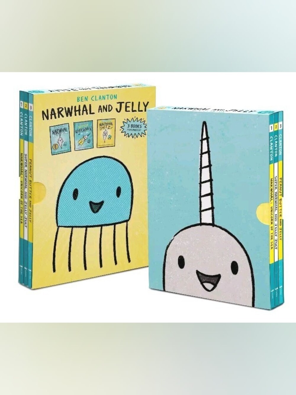 Narwhal and Jelly Box Set Books 1-3 by Ben Clanton Paperback Poster NOT Included